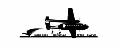 Soutien au Noratlas 105 F-AZVM décoration murale avion militaire 