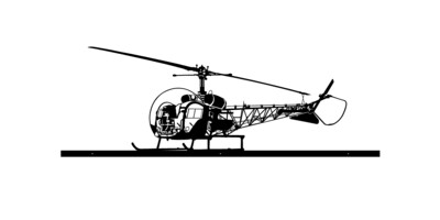 BELL 47 G2 décoration murale hélicoptère militaire