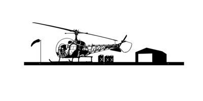 BELL 47 G2 décoration murale hélicoptère militaire