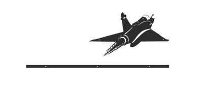 Mirage 2000 post combustion ( livré en deux éléments ) décoration murale avion militaire armée de l&#39;air