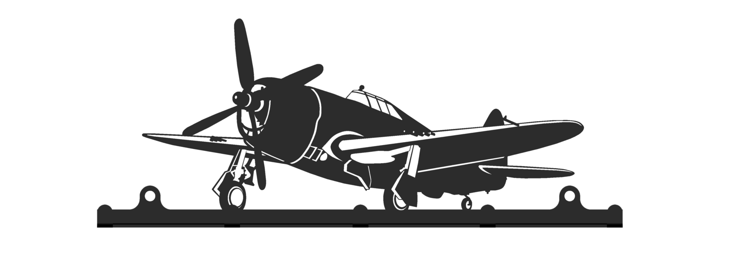 Accroche clés 25cm P47 décoration murale avion