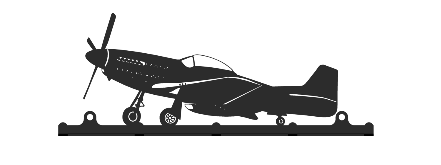 Accroche clés 25cm P51 décoration murale avion