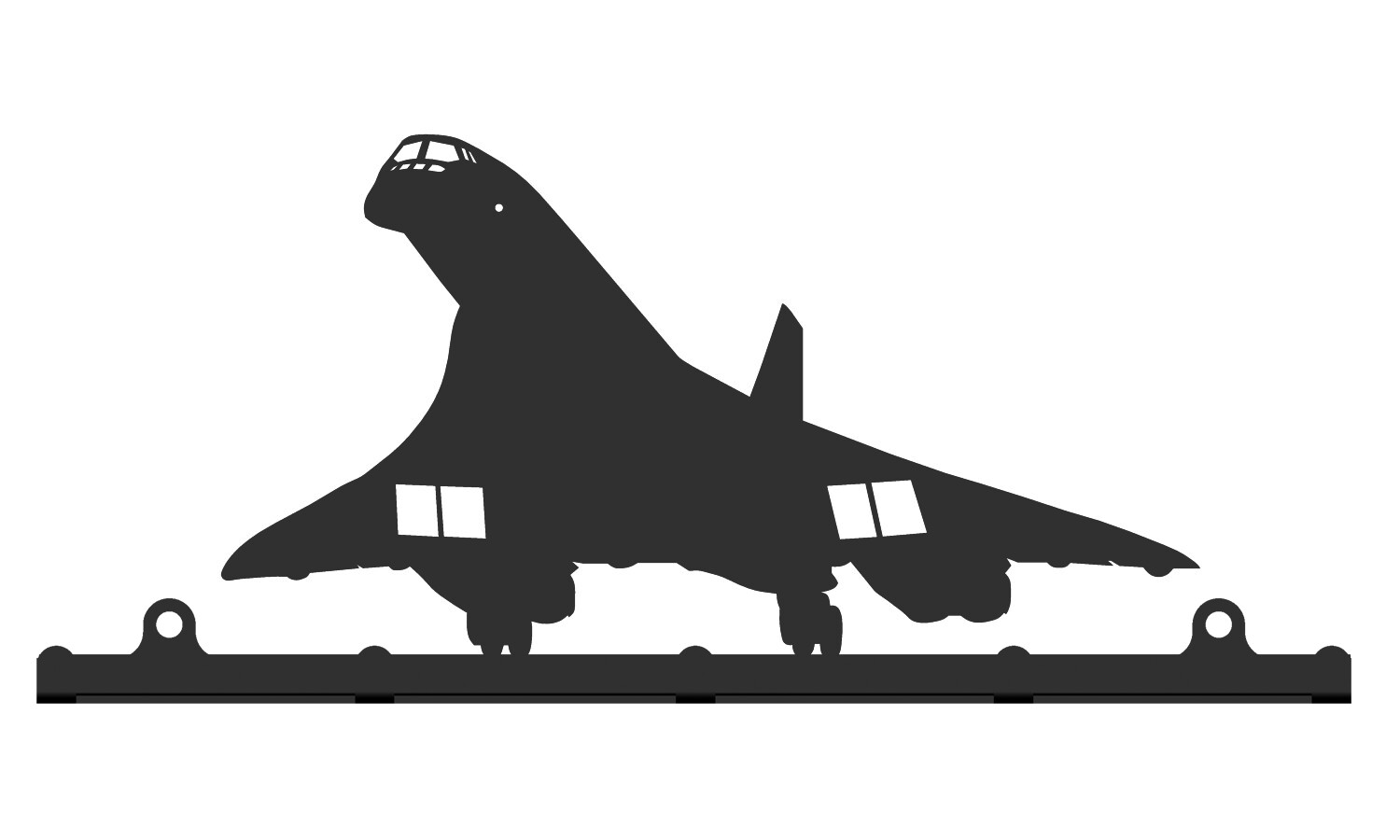 Accroche clés 25cm Concorde décoration murale avion