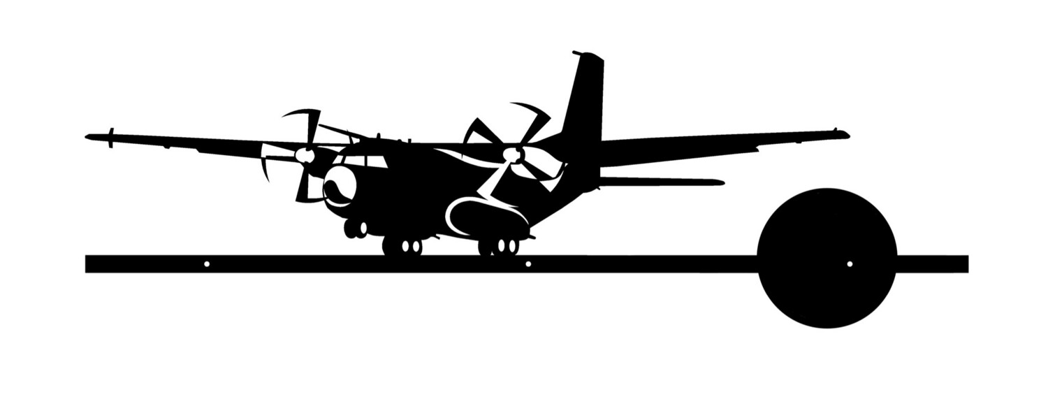 C160 avec support patch décoration murale avion militaire