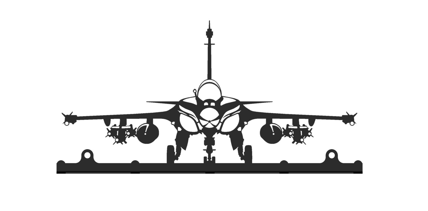 Accroche clés 25cm Rafale armé décoration murale avion