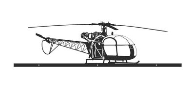 SA318 Alouette II décoration murale hélicoptère ALAT