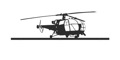 Alouette III Dragon décoration murale hélicoptère protection civile