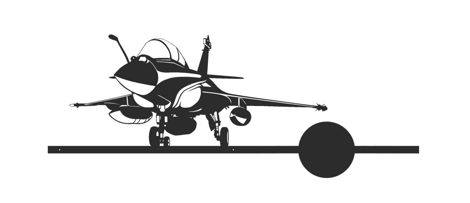 Rafale Biplace décoration murale avion militaire armée de l'air (avec support patch)