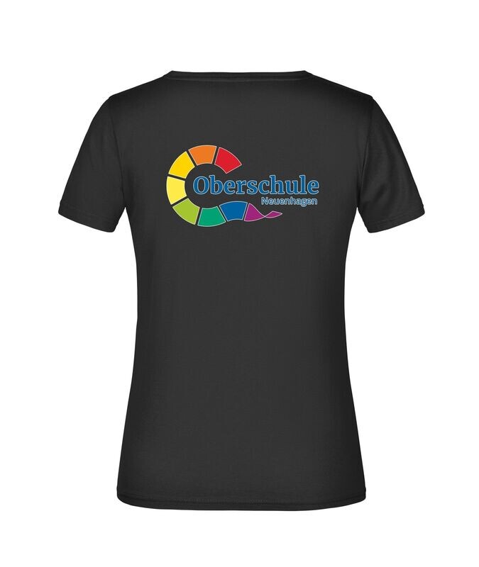 IB Damen Shirt schwarz mit beidseitiger Bedruckung IB Damen Shirt schwarz mit beidseitiger Bedruckung