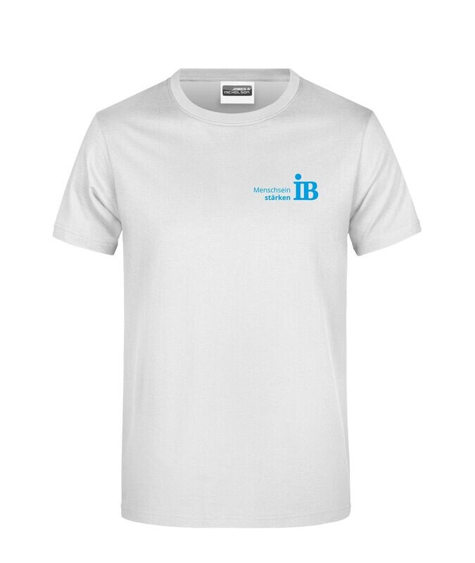 IB Basic Shirt Uni weiß mit beidseitiger Bedruckung IB Basic Shirt Uni weiß mit beidseitiger Bedruckung