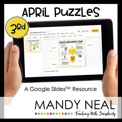 3rd Grade April Digital Math Puzzles