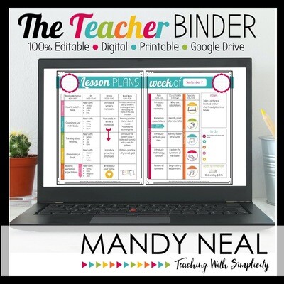 Editable Teacher Binder