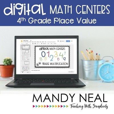 Fourth Grade Digital Math Centers Place Value