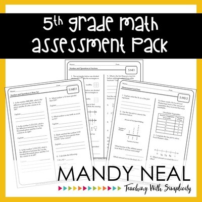 Common Core Assessment Pack-Math Grade 5
