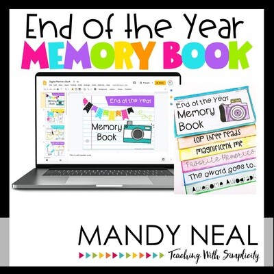 Digital & Printable End of the Year Memory Book