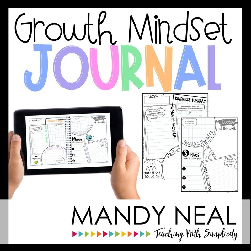 Growth Mindset Journal Activities | Digital + Printable