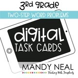 Third Grade Digital Math Task Cards ~ Two Step Word Problems