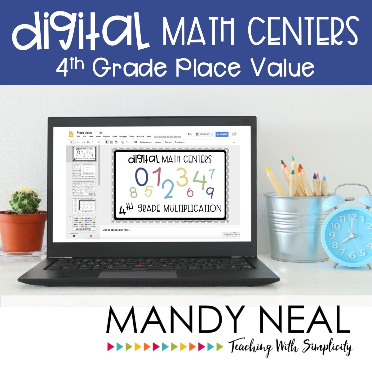 Fourth Grade Digital Math Centers Division
