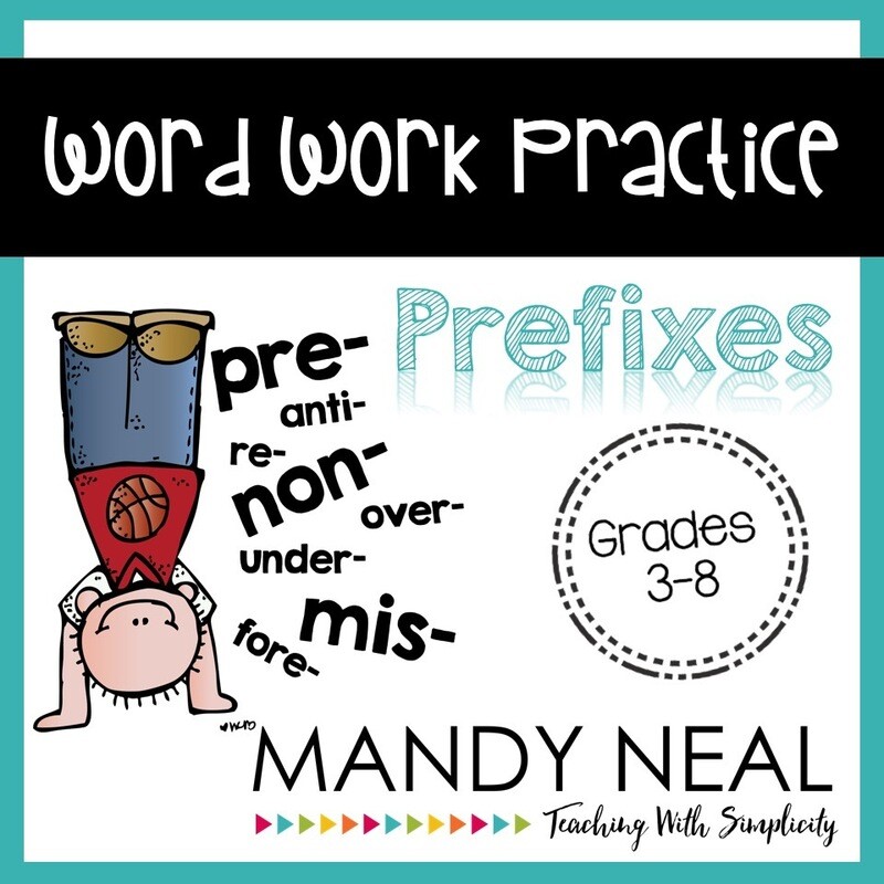 Word Work Practice ~ Prefixes