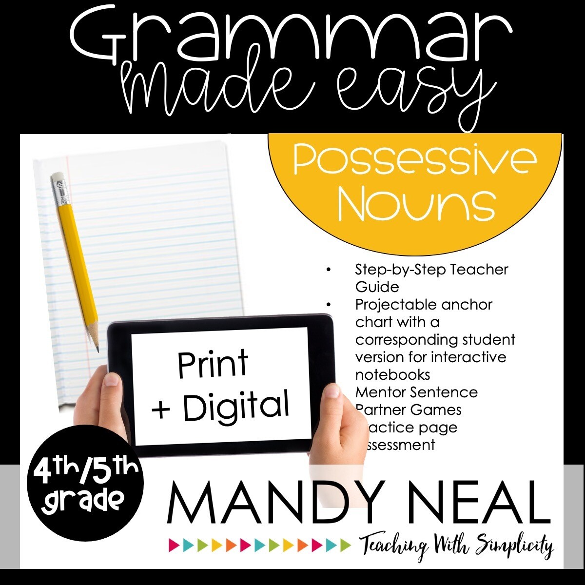 Print + Digital Fourth and Fifth Grade Grammar Activities (Possessive Nouns)