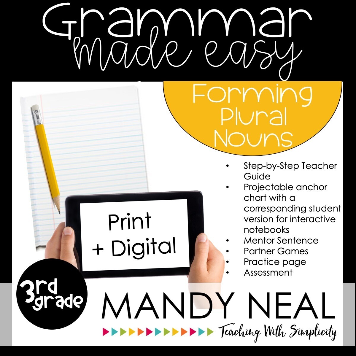 Print + Digital Third Grade Grammar Activities (Forming Plural Nouns)