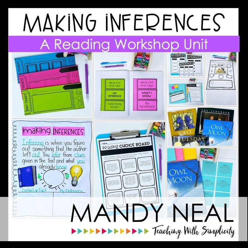 Making Inferences Reading Workshop Unit (Printable)