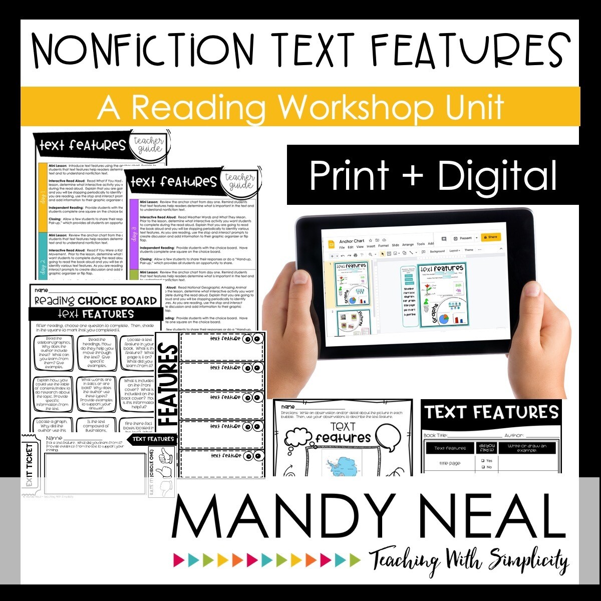 Nonfiction Text Features Reading Workshop Unit | Print + Digital