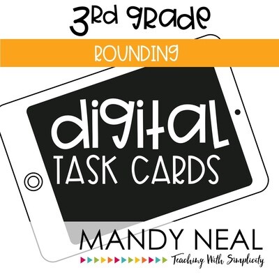 Third Grade Digital Math Task Cards ~ Rounding