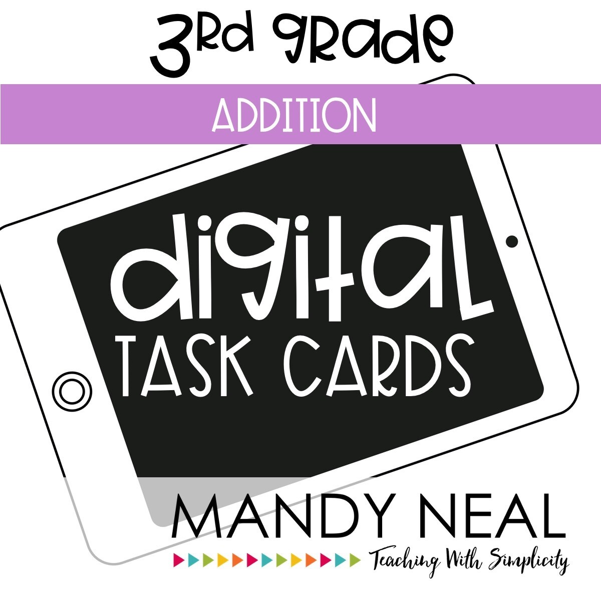 Third Grade Digital Math Task Cards ~ Addition