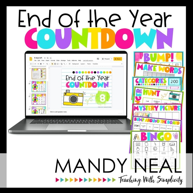 Digital End of the Year Countdown Activities