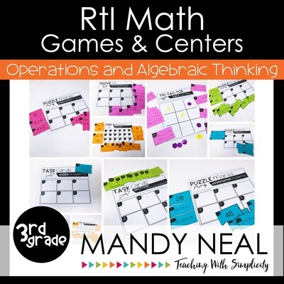 3rd Grade Math Intervention Games and Centers for OA