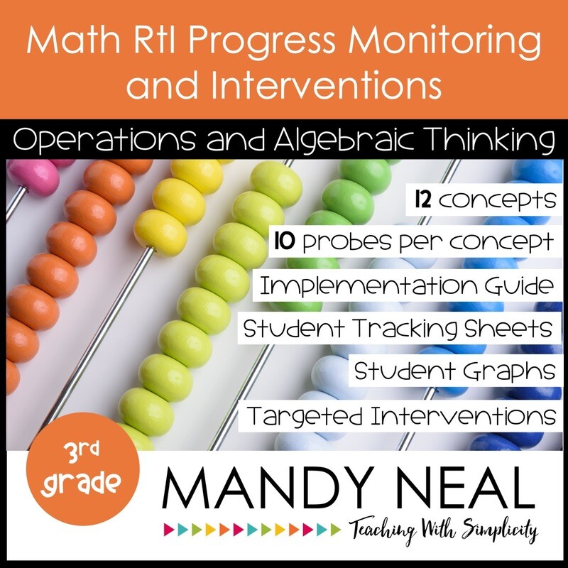 3rd Grade Math Intervention Assessments &amp; Intervention Binder for OA Bundle