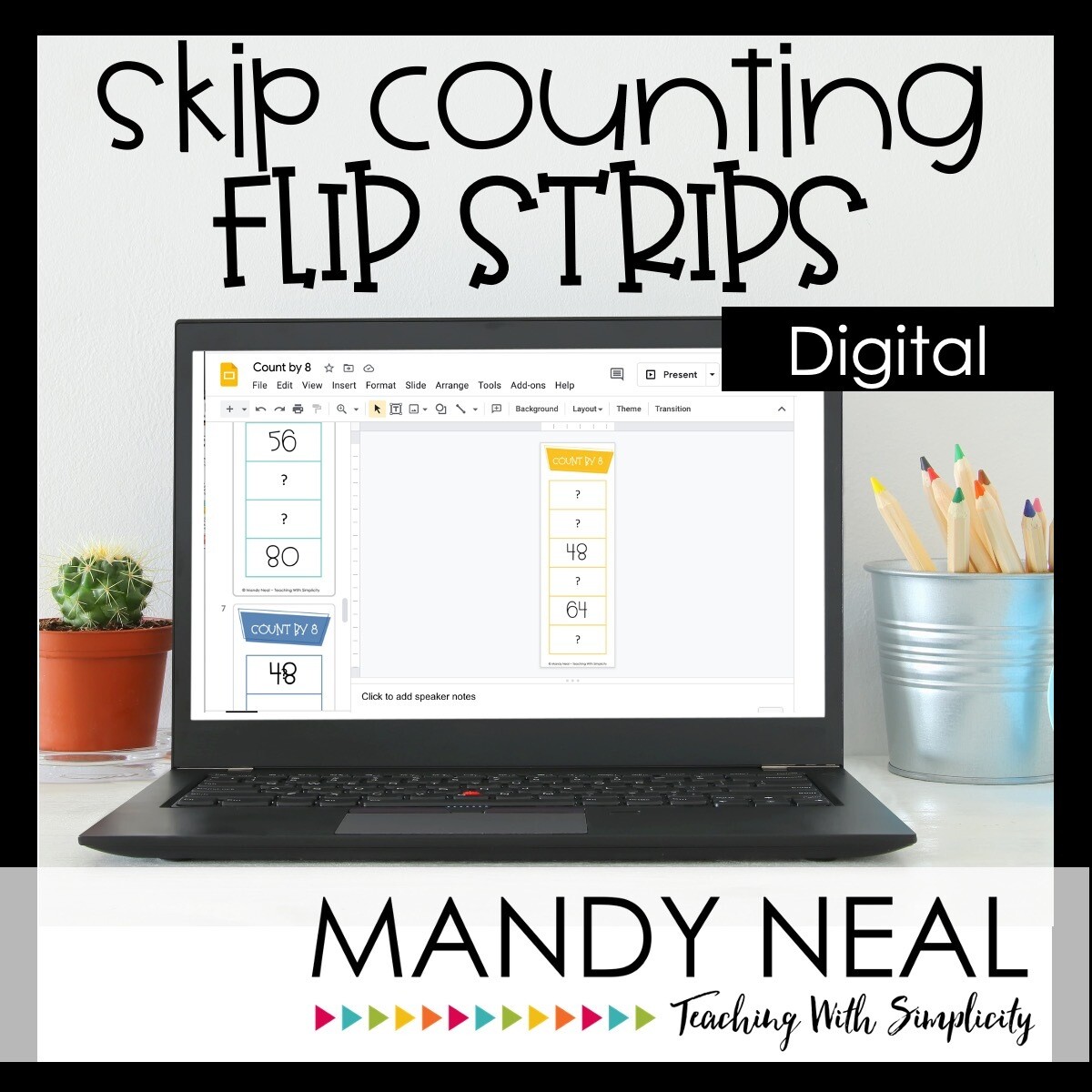 Digital Skip Counting Flip Strips