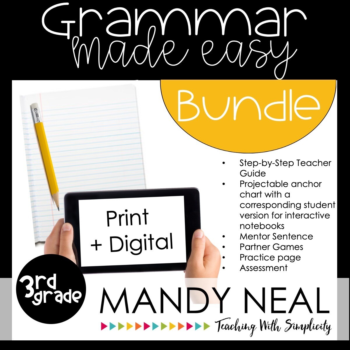 Print + Digital Third Grade Grammar Activities Bundle