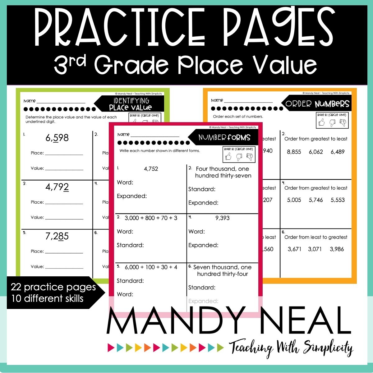 Third Grade Place Value Worksheets | Printable