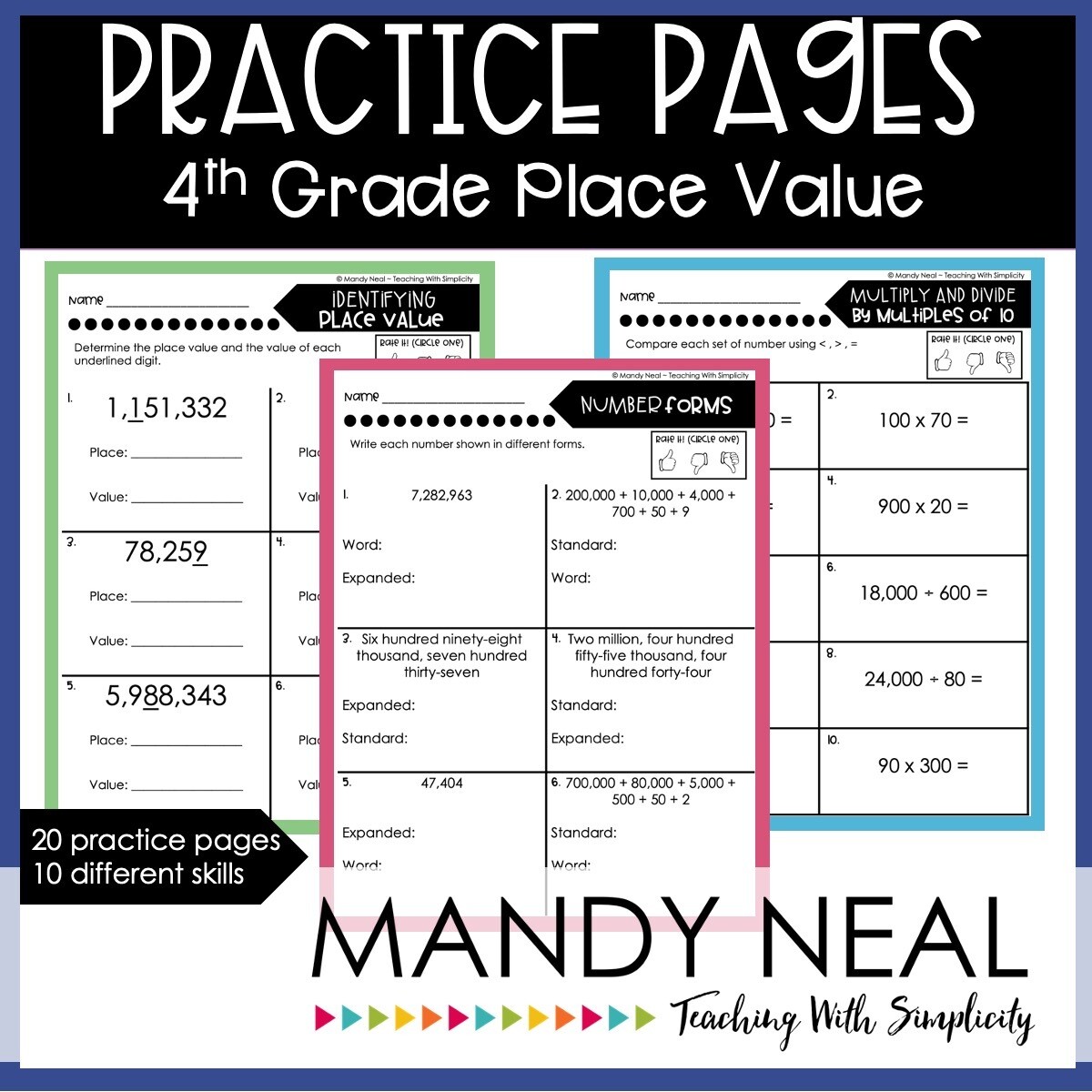 Fourth Grade Place Value Worksheets | Printable