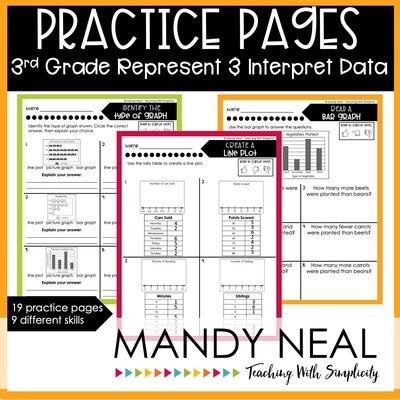 Third Grade Represent and Interpret Data Worksheets | Printable