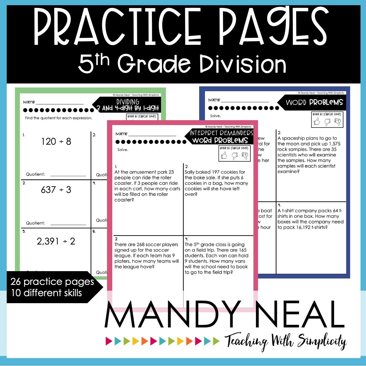 Fifth Grade Division Worksheets | Printable