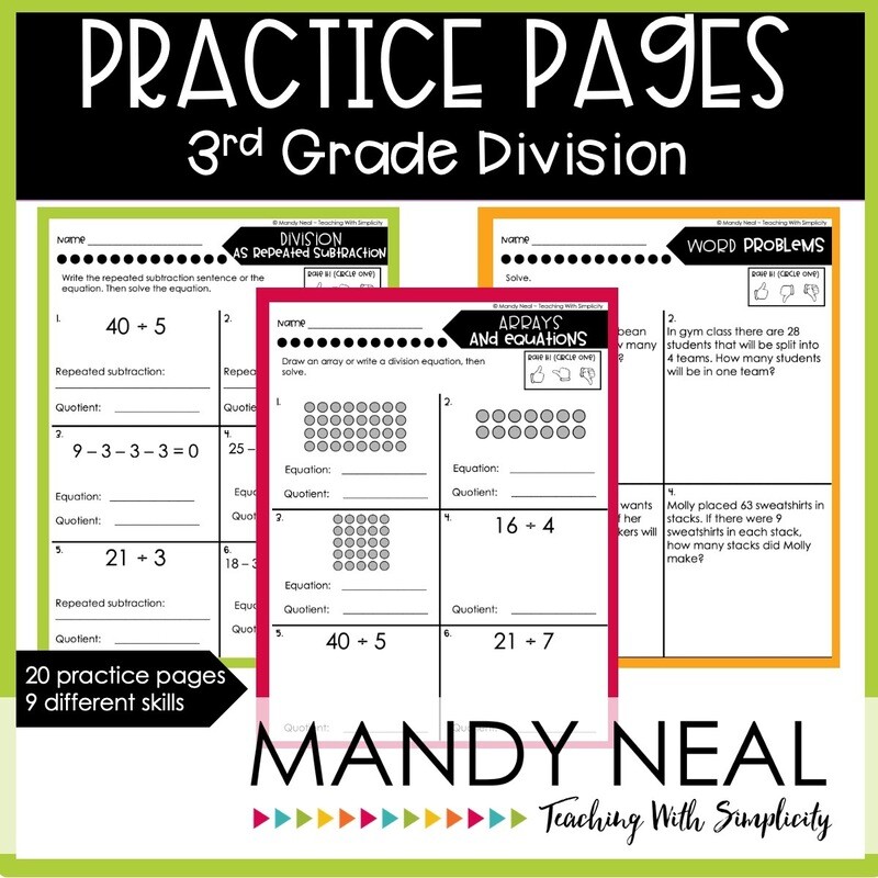 Third Grade Division Worksheets | Printable