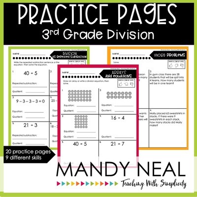 Third Grade Division Worksheets | Printable