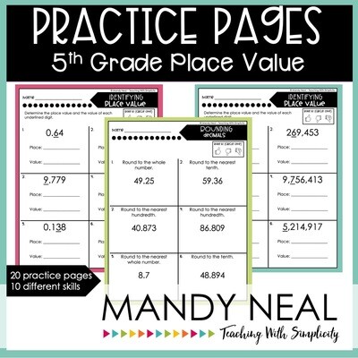Fifth Grade Place Value Worksheets | Printable