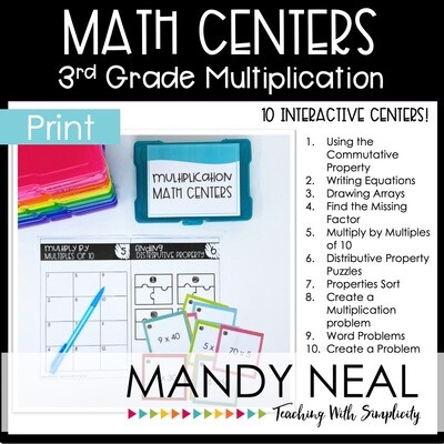 Third Grade Multiplication Center | Printable
