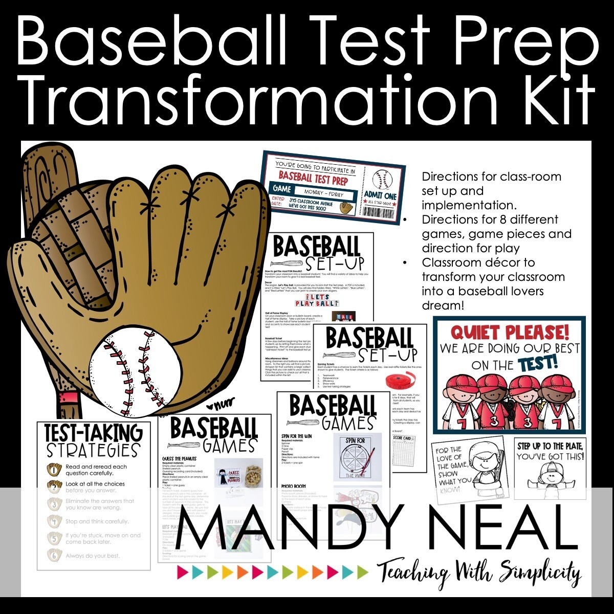 Baseball Test Prep Room Transformation | Test Prep Activities