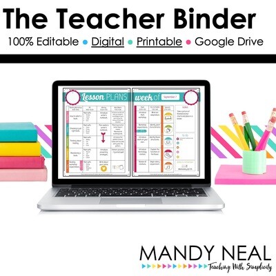 Editable Teacher Planner |Teacher Binder