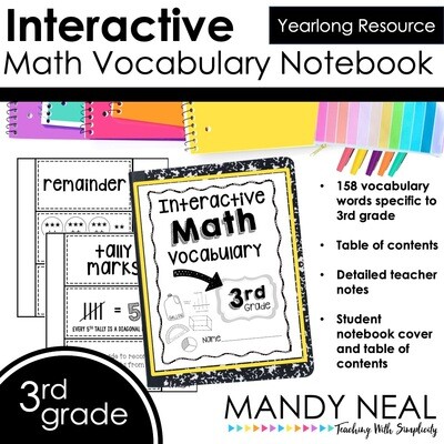 Interactive Math Vocabulary for 3rd Grade