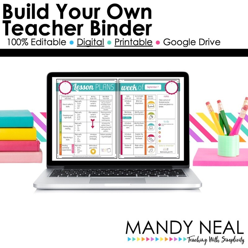 Editable Teacher Planner | Teacher Binder (Core)