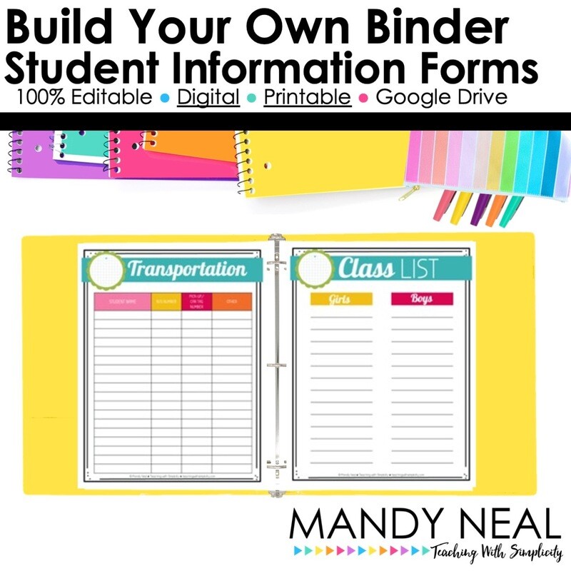 Student Information Forms