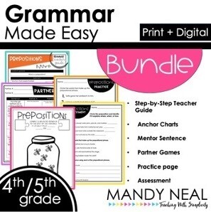 Print + Digital Fourth and Fifth Grade Grammar Activities Bundle