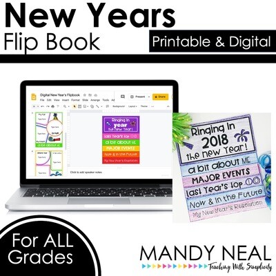 New Years 2024 Activities Flip Book | Printable + Digital New Years 2024 Activities Flip Book | Printable + Digital