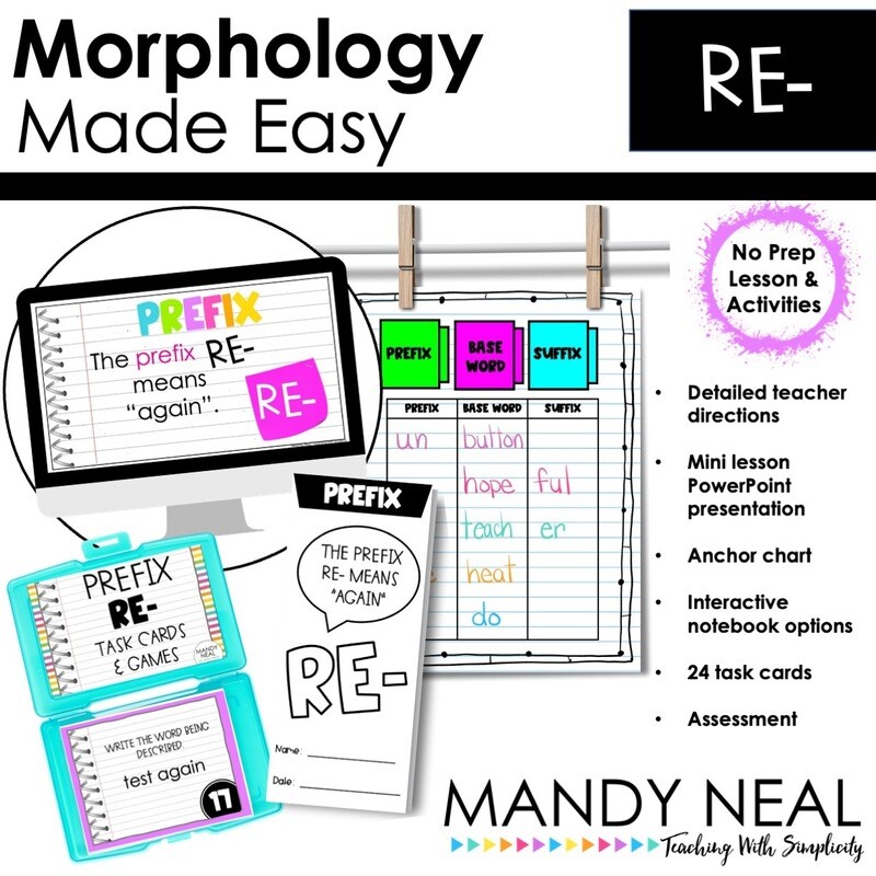 Prefix Lesson and Activities for re-